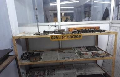 Quality station in the quality room